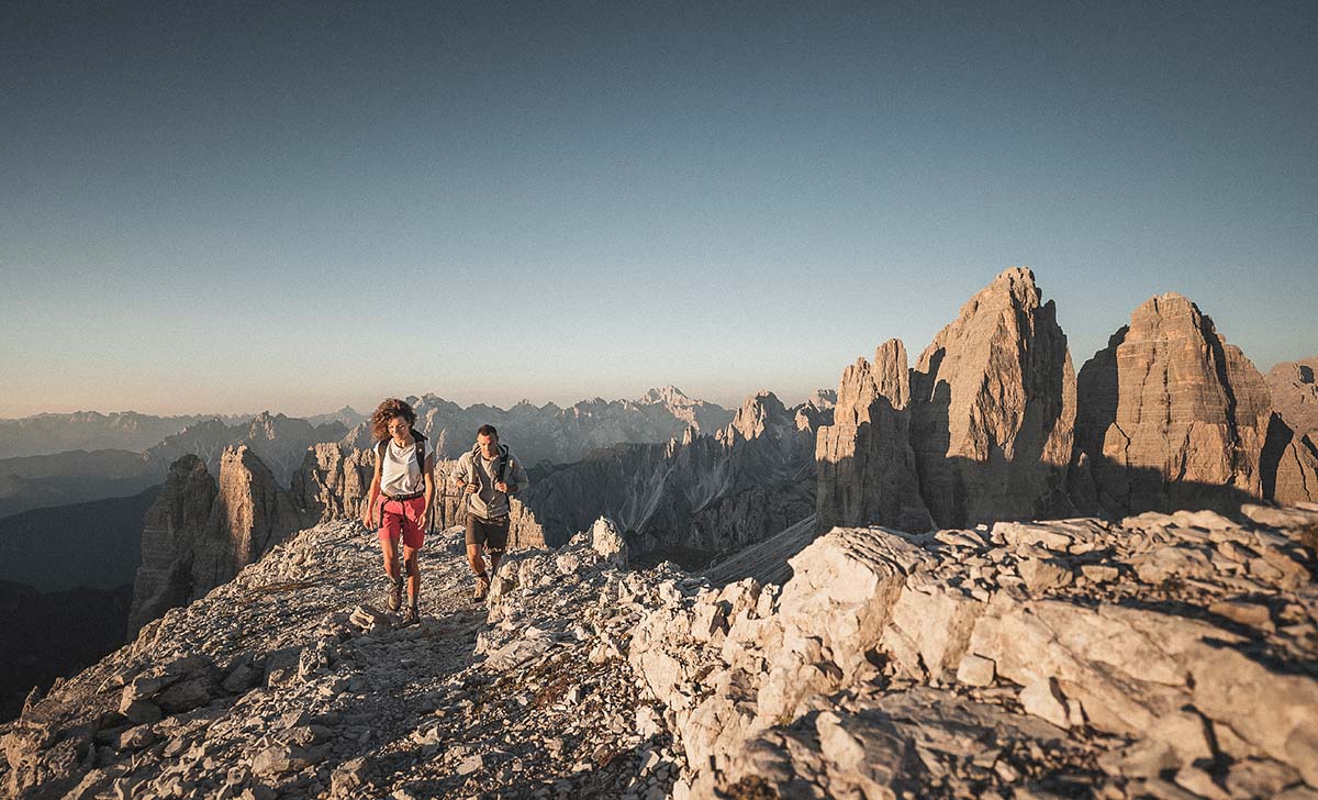 Die markanten Drei Zinnen in den Sextner Dolomiten